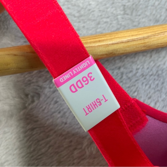 Pink Victoria’s Secret Wear Everywhere T-Shirt Floral Push-Up Bra.  36DD (NWT). - Picture 4 of 8